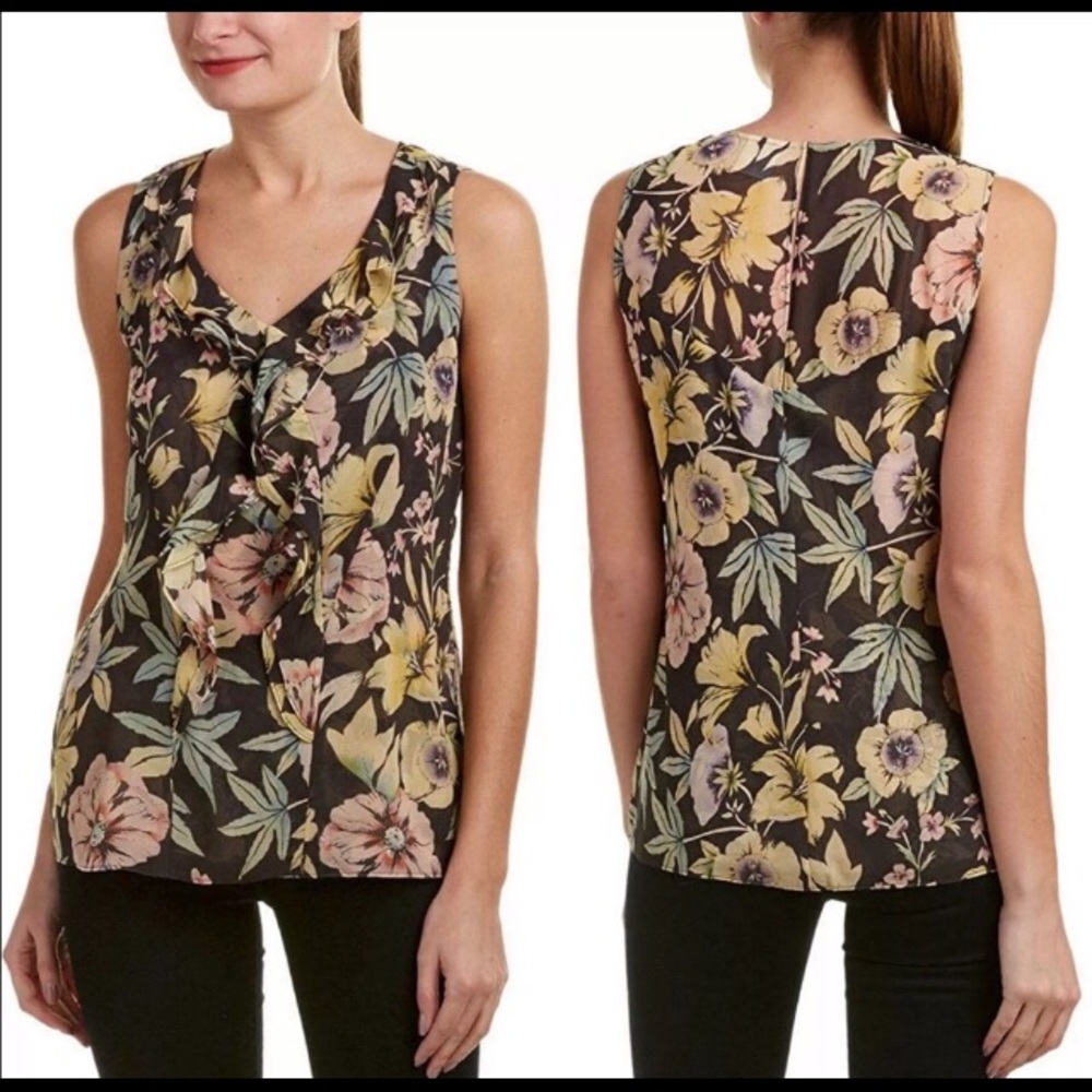 Cabi Osaka Nights Floral Ruffle Blouse - Picture 2 of 6